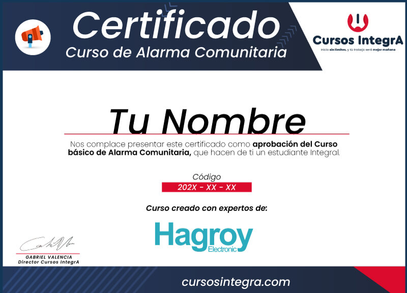 Curso de alarma vecinal comunitaria